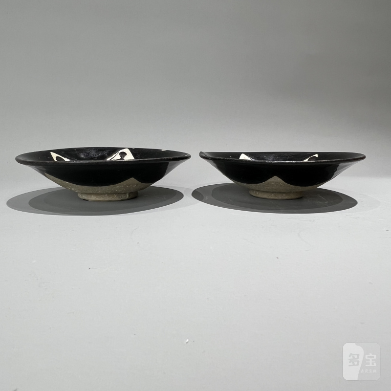 明代 黑釉七星盘一对 - 图6